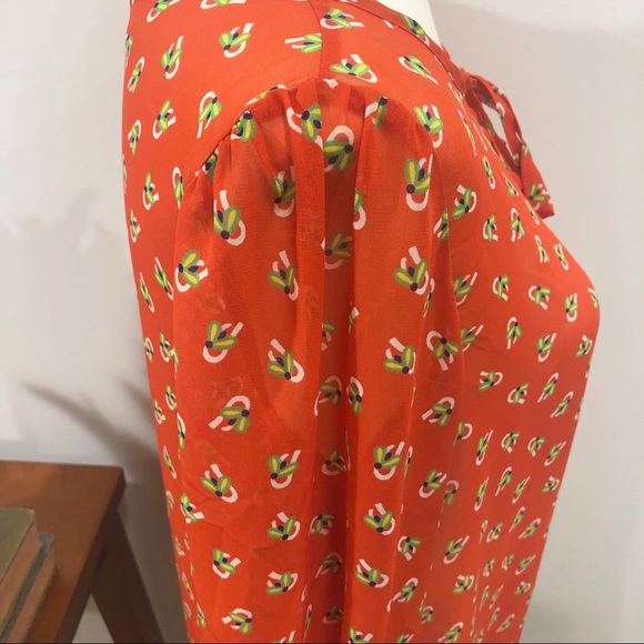 🌲3/$20 Anthro Pleione Sheer Firefly Top M - Picture 5 of 7